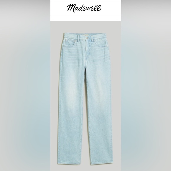 Madewell ’90s Straight Leg Jeans Light Wash Size 31 NWT Vintage-Inspired Denim - Picture 2 of 10
